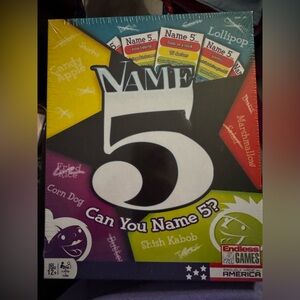 Name 5 Can You Name 5? Party Pack Game Ages 12+